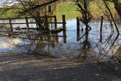 Flooding at the edge of the Car Park, Denaby Ings.
