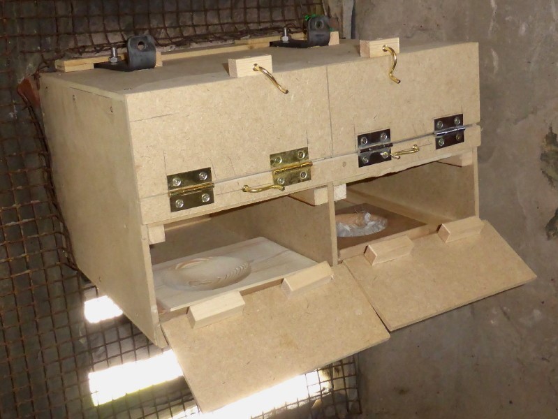 New boxes showing inspection doors and nesting platform 'concaves'